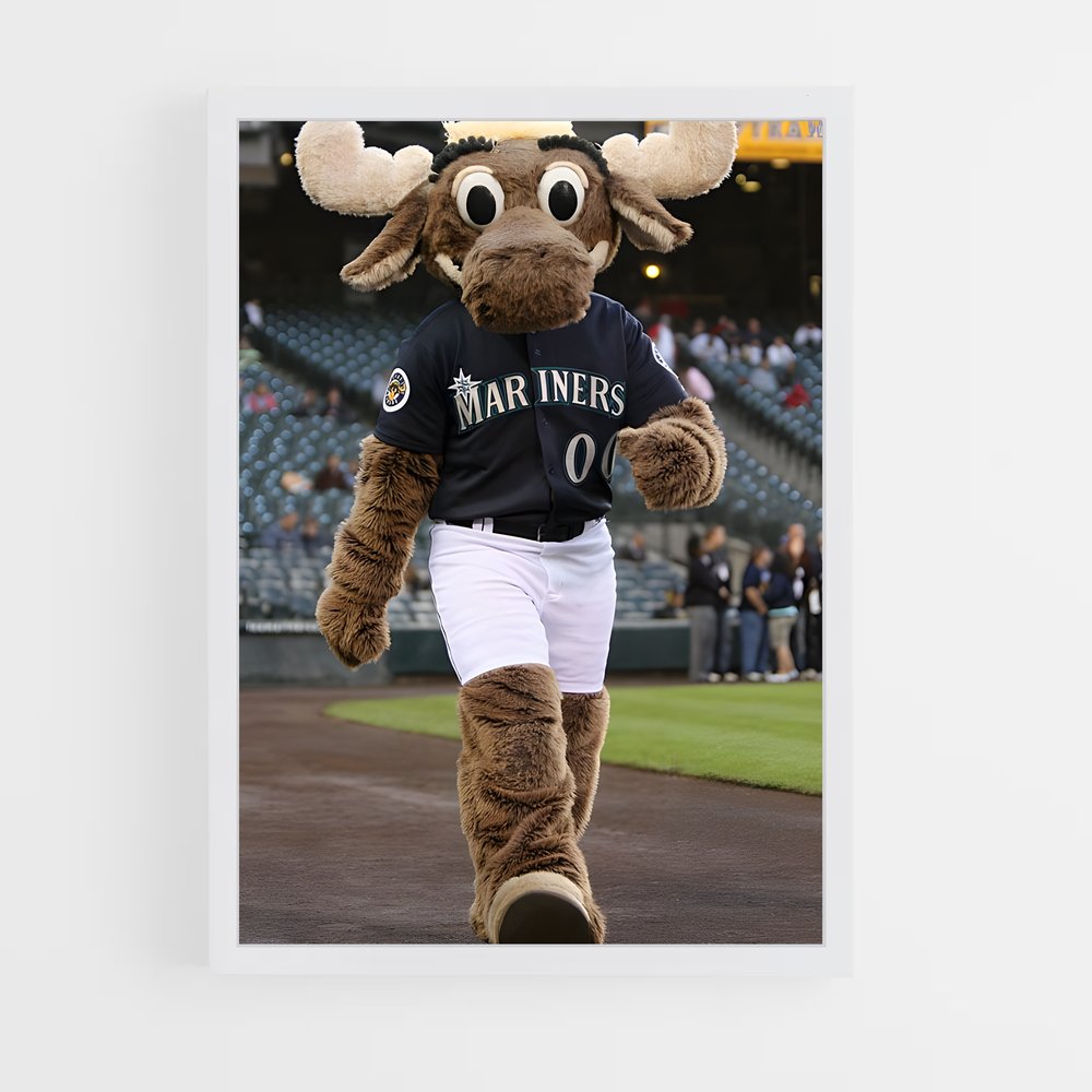 Poster Le Caribou des Mariners – affiche Baseball (vue 3)